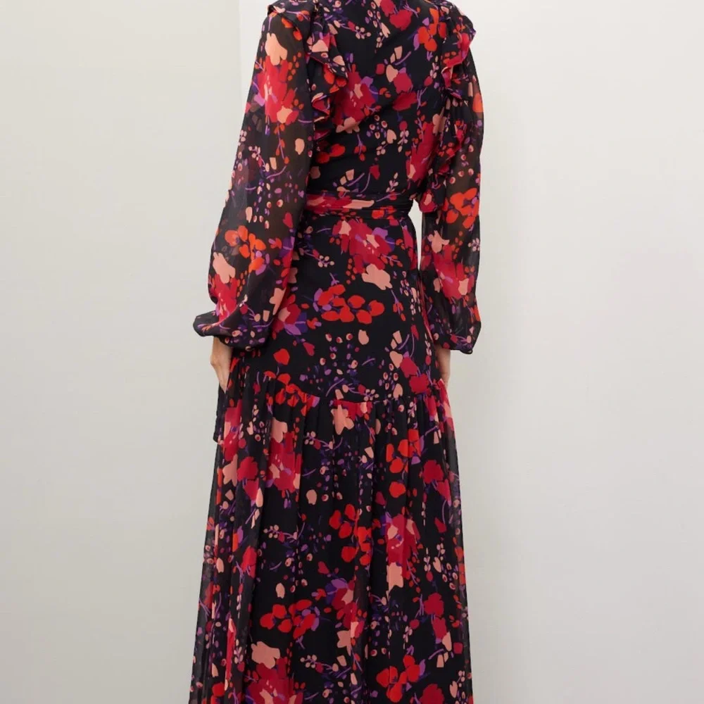 SLATE AND WILLOW FLORAL MIDI WRAP DRESS- EUC- XXL - Picture 5 of 16